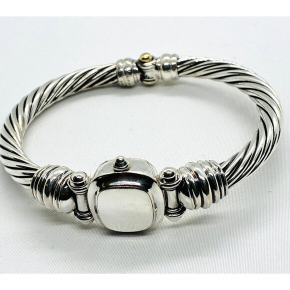 David Yurman Hinge Watch Case Bangle Bracelet 925 585 14k - Picture 1 of 14